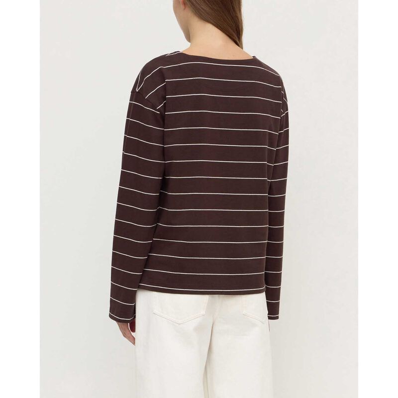 Assembly Label Scout Long Sleeve Tee Ganache Cream Stripe image number 1